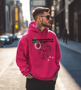 Sudadera con Capucha Extra Grande Unisex para Invierno, Lavada al Ácido, 100% Algodón, Felpa Francesa de 380 g/m², Capucha de Doble Capa, Bolsillo Canguro, Mangas Regulares - Product Image 4
