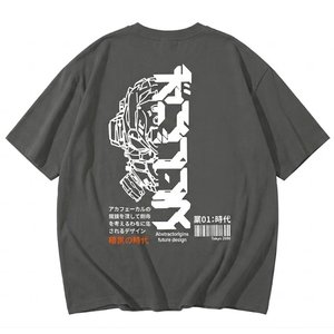 Camisetas de Hombre con Hombros Caídos, Estilo Oversize, de Algodón, Casuales, Urbanas, con Logotipo Personalizado, Ropa de Hombre - Product Image 2