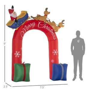 Christmas Outdoor Holiday Yard Decorations Inflatable Gingerbread House Archway - Product Image 4