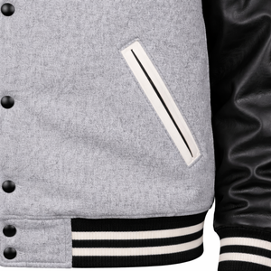Veste universitaire personnalisée en gros, corps en laine, manches en cuir, unisexe, streetwear, fournisseur d'usine OEM - Product Image 5