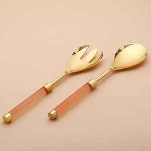 Juego de Servidores de Ensalada de Acero Inoxidable Ecológico de Alta Calidad, Diseño Moderno, Apto para Lavavajillas, para Hogar, Hoteles y Restaurantes - Product Image 2