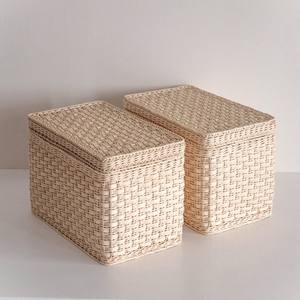 Supplier direct price rattan <b>storage</b> box big & <b>small</b> sizes wholesale eco friendly <b>lidded</b> <b>boxes</b> - Product Image 5