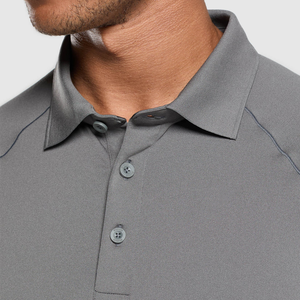 Polo à manches courtes en tricot uni pour homme, séchage rapide, vêtements de golf décontractés, gris, polos de golf de qualité supérieure pour les joueurs professionnels - Product Image 5