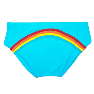 100% Polyester <b>Men's</b> Beach Wear Swimming Shorts Blue Color Mid Waist Adult's Swim <b>Trunks</b> With Custom Logo - Product Image 2