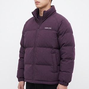 Men's Casual Winter Cotton <b>Padded</b> Jacket Stand Collar Warm Puffer <b>Coat</b> Slim Fit Solid Color Outerwear - Product Image 3