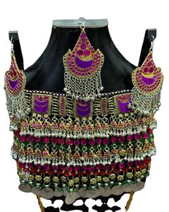 Tailles et couleurs personnalisées ensembles de bijoux de mode afghan meilleur mariage et fête porter des bijoux afghans collier boucles d'oreilles ensembles - Product Image 1