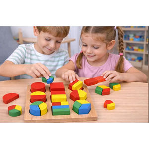 Puzzle de tri en bois pour enfants, pour l'apprentissage et le jeu, jouet de tri en bois pour le développement des enfants - Product Image 1