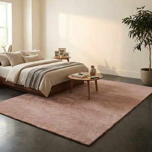 Alfombra Moderna Minimalista Hecha a Mano, Color Rosa Claro, de Lana, Alfombra de Área de Felpa, Alfombra Hecha a Mano, Suave y Lujosa para Sala de Estar o Dormitorio - Product Image 5