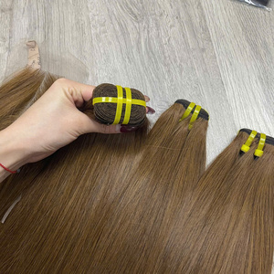 Cheveux vierges bruts vietnamiens de qualité supérieure, ultra-lisses, couleur brune, tissage à double trame, fabrication à la machine - Product Image 1