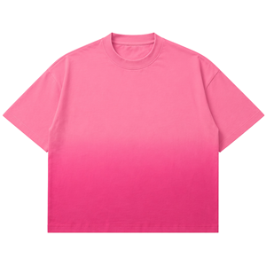 เสื้อยืดทรงบ็อกซี่ขนาดใหญ่พิเศษ คุณภาพสูง 240 GSM สีชมพูไล่เฉดแบบวอช สไตล์สตรีทแวร์ สามารถสั่งทำได้ - Product Image 5