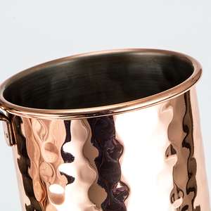 Taza Moscow Mule de Acero Inoxidable Forjada a Mano con Diseño Floral Audaz, Taza de Cobre Martillado al por Mayor, Venta al por Mayor en India - Product Image 4