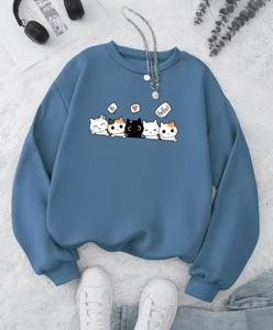 Women's Premium Polyester/Cotton <b>Blend</b> Fleece Sweatshirt-Comfortable & Stylish Waterproof & Windproof for Winter Season - Product Image 1