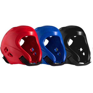 Protège-tête de boxe en cuir noir et marron, équipement de protection avec fermeture auto-agrippante pour adultes, unisexe, utilisation universelle - Product Image 3