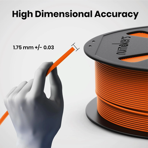 Numakers chất lượng tốt nhất 1.75mm PLA + thái quá cam 3D in ấn Filament 1kg Thanh nhựa nhanh Tốc độ in 60C nhiệt độ - Product Image 2