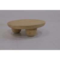 Table basse en bois minimaliste avec pieds sphériques, mobilier moderne pour salon, design décoratif fait main à hauteur réglable