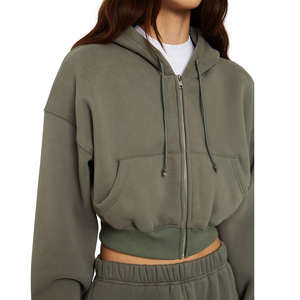 Conjunto de Sudadera Corta y Pantalones de Chándal de Ganchillo Sólido para Mujer, Dos Piezas Casuales de Tela Suave, Ajuste Regular, Atuendo Diario Urbano - Product Image 5