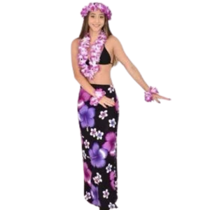 Women’s Beach Sarong <b>Wrap</b> <b>Skirt</b> – Floral and Rainbow Swimwear Cover-Up - Product Image 2
