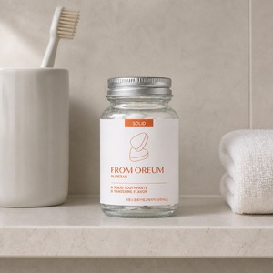[FROM OREUM] Pasta de Dientes Sólida para Viaje, Sabor Mandarina de Jeju, 60 Tabletas, para Empacar en el Equipaje, Artículos de Aseo para Viajar - Product Image 5