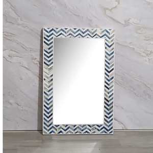 Handmade Bohemian <b>Rectangle</b> <b>Mirror</b> With Blue White Chevron Frame Decorative <b>Wall</b> <b>Mirror</b> For Home Decoration by GIFTY CRAFT - Product Image 4