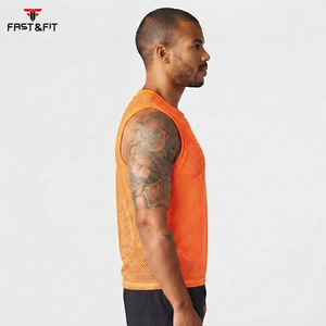 Factory Price Breathable Plain Dyed <b>Men</b> Sports Mesh Sleeveless Mesh <b>Singlets</b> <b>for</b> <b>Men</b> Transparent Vest <b>for</b> Sale - Product Image 6