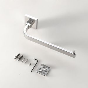 Elegante gancio portasciugamani quadrato color argento con finitura in acciaio inossidabile 304 - KJ51309 - Product Image 4