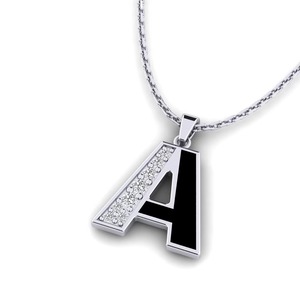 Colgante con Letra A con Incrustaciones de Cristales de Imitación, Plata 925, Moissanita, Estilo Hip Hop, Amuleto de Moda Unisex, Regalo - Product Image 2