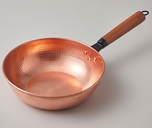 Hammered Copper Sauce <b>Pans</b> With Wood Handle Kitchenware Items Suitable For Home Hotel <b>And</b> Restaurant Use - Product Image 1