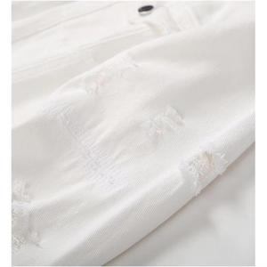 Chemise en jean pour homme à blocs de couleur, coupe droite, fermeture boutonnée, en coton, style décontracté, pour l'automne, design patchwork - Product Image 4