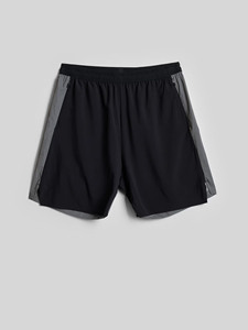 Shorts de sport pour hommes à séchage rapide, avec bande latérale avant, design en maille sportive, fermeture à cordon de serrage, taille élastique, longueur mi-cuisse, vêtements de performance - Product Image 2