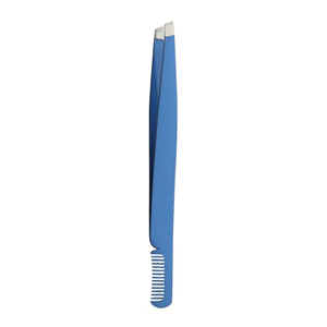 Pince à épiler professionnelle de luxe en acier inoxydable, faite à la main, avec poignée confortable et pointe fine pour la séparation des cils et des sourcils - Product Image 1