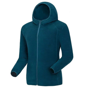Chaqueta polar con capucha personalizada con orificios para los pulgares para hombre y mujer, en colores marrón, verde azulado, verde menta, gris, azul y rosa, ligera, con cremallera completa, abrigo cálido para exteriores. - Product Image 3