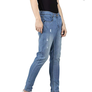 Custom Men's Jeans Men Casual Streetwear Workout High Waist Jeans Denim Trousers Pants Fall Stretch Pants for Men - Product Image 6