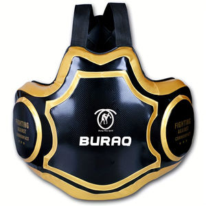 Protège-corps en cuir PU pour entraîneur de Muay Thai – Bouclier corporel pour entraînement de boxe et de kickboxing – Logo personnalisé OEM disponible - Product Image 4