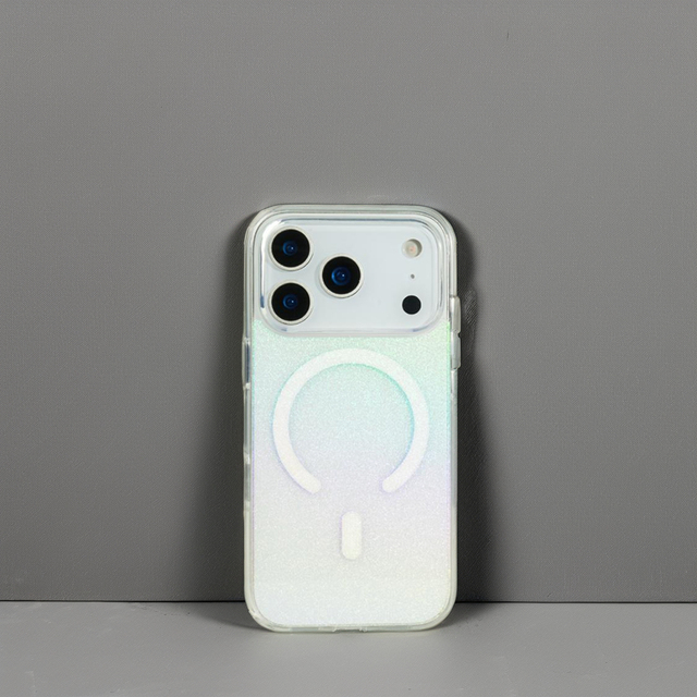 Iridescent Gradient Magnetic Case for 17/16/15 Pro Max TPU+PC Material Electroplate Shockproof & Drop Protection