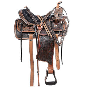 100% Original cuir Western Pleasure Trail équitation selle ombragée Portable équitation selle avec accessoires assortis en vrac - Product Image 3