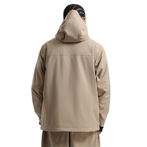 Chaqueta de Esquí Impermeable para Hombre, con Capucha, Color Beige, Poliéster, Ropa de Invierno para Exteriores, Cierre de Cremallera, Estilo Adulto - Product Image 1