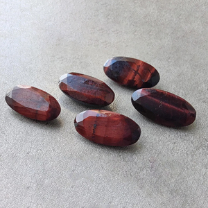 Natural <b>Red</b> Tiger Eye Faceted Cut Oval Shape Calibrated Loose Gemstone for Jewelry Making All Sizes Available - Product Image 4