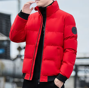 Custom Logo Front Men Streetwear Thick Winter <b>Warm</b> <b>Waterproof</b> Puffer <b>Jacket</b> - Product Image 2