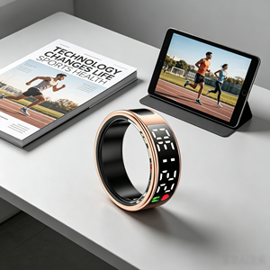 Steel Finger Smart Ring OLED Display IP68 Sleep Fitness Tracker Remote <b>Camera</b> Blood Pressure Health Monitor - Product Image 5