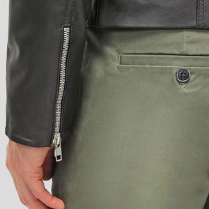 Veste en cuir de vachette de qualité supérieure, confortable, respirante, pour l'hiver, tendance, col montant, nouvelle arrivée - Product Image 4
