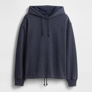 Sudadera con Capucha para Hombre de Algodón Orgánico Lavado, con Forro Polar, Mangas Largas, Bolsillo, Secado Rápido y Transpirable, Informal para Invierno - Product Image 2