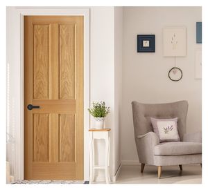 Puerta Interior de Madera Ecológica, Insonorizada, de Diseño Moderno, con Apertura Abatible, Superficie Acabada, Núcleo de MDF Sólido - Product Image 3