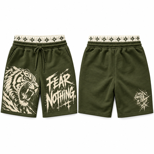Racing Printed <b>Shorts</b> Car Illustration <b>Checkered</b> Motif Casual Wear Graphic Prints Streetwear Fashion Urban Looks Festival Attire - Product Image 3