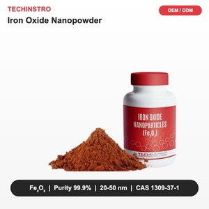 Nanoparticules d'oxyde de fer de qualité industrielle, nanopoudre Fe2O3 99,9 % 20-50 nm, utilisées dans les capteurs de gaz et les matériaux magnétiques - Product Image 1