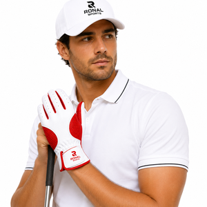 Dernier modèle de gants de golf sportifs professionnels, respirants, en cuir de qualité supérieure, personnalisables, pour hommes, en promotion. - Product Image 4