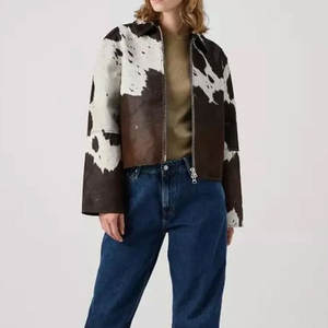 Chaqueta de Cuero Natural de Pelo de Vaca, Material Suave y Duradero, Calidad Premium Genuina, Diseño Elegante, Perfecta para Uso Diario - Product Image 3