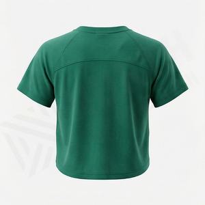 Último Diseño: Camisetas Cortas Básicas Ajustadas para Mujer en Venta, Tops Cortos para Mujer en Colores y Tallas Personalizadas, Ropa de Moda - Product Image 2