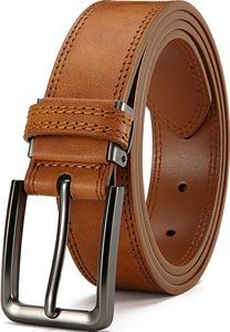 Cinturón de Cuero con Hebilla de Acero de Estilo Moderno para Hombre, Cinturón de Cuero Duradero y Ligero a Bajo Precio, Cinturón de Cuero Extra Grande para Hombre - Product Image 5