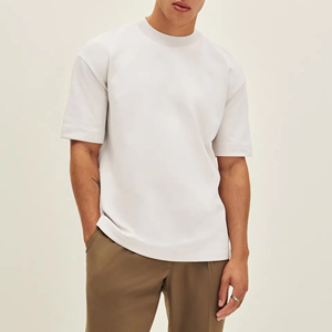 Camiseta de Manga Corta con Cuello Redondo, 100% Algodón, Talla Grande para Hombre, Impresión de Logotipo Personalizada en la Parte Delantera, Venta al Por Mayor OEM - Product Image 4