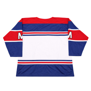 Maillot de hockey sur glace personnalisé |   Col à lacets de style vintage - Personnalisez le nom et le numéro de votre équipe - Vêtements de sport en mesh de qualité supérieure - Product Image 3